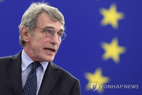 다비드 사솔리 유럽의회 의장[EPA=연합뉴스 자료사진]